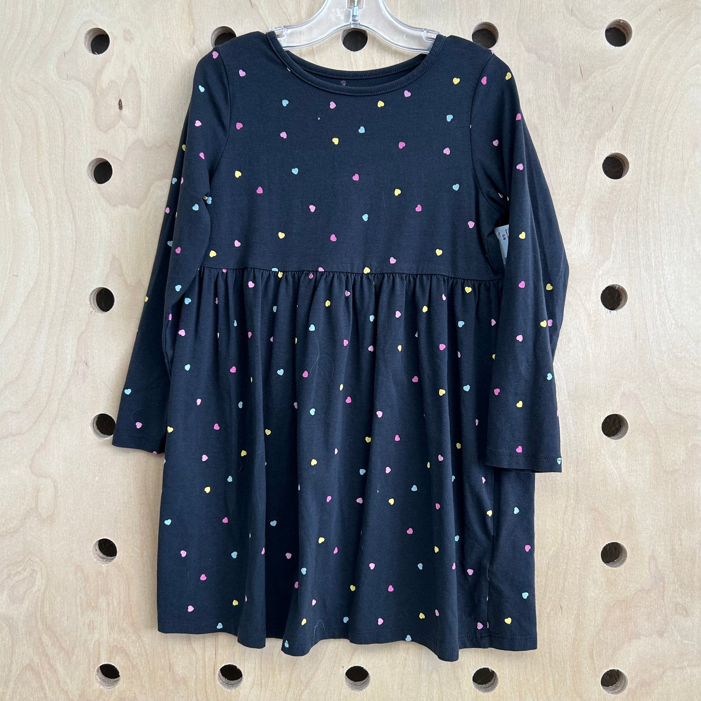 Black Colorful Hearts Dress