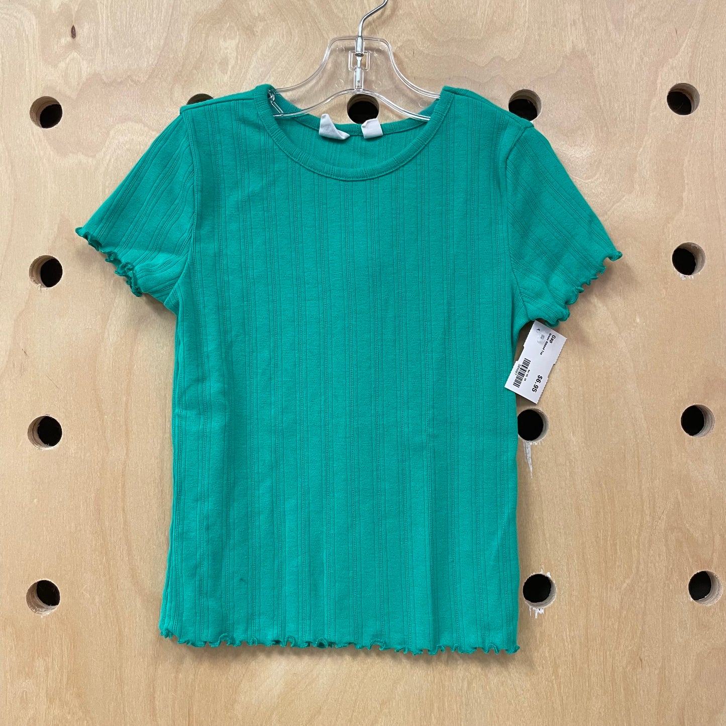 Green Ribbed Top