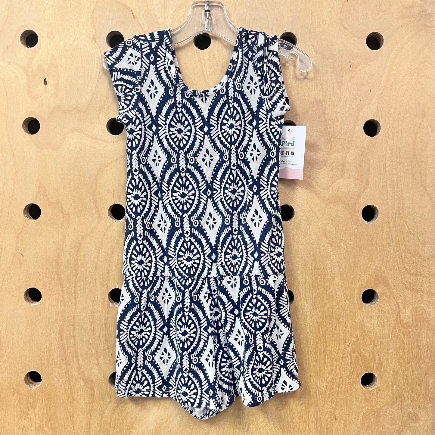 Blue Demask Soft Romper