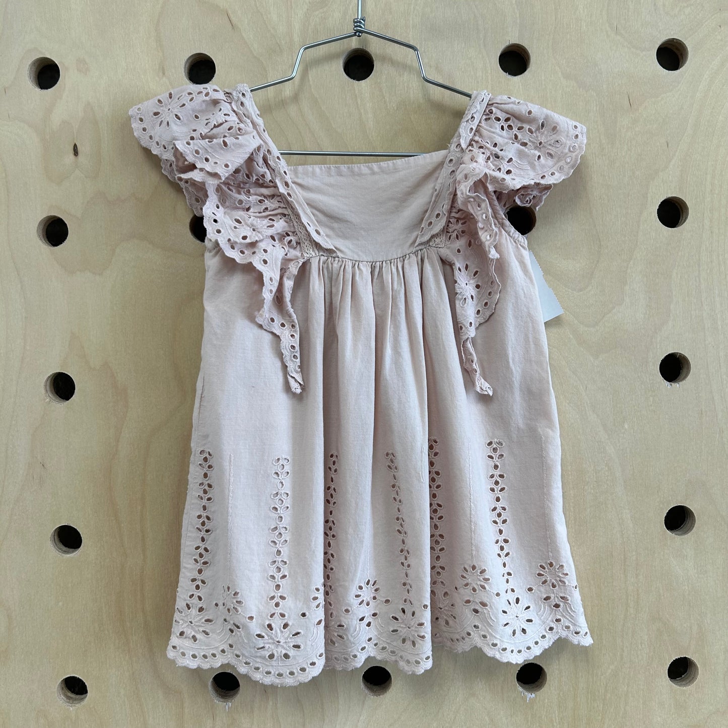 Peach Eyelet Dress