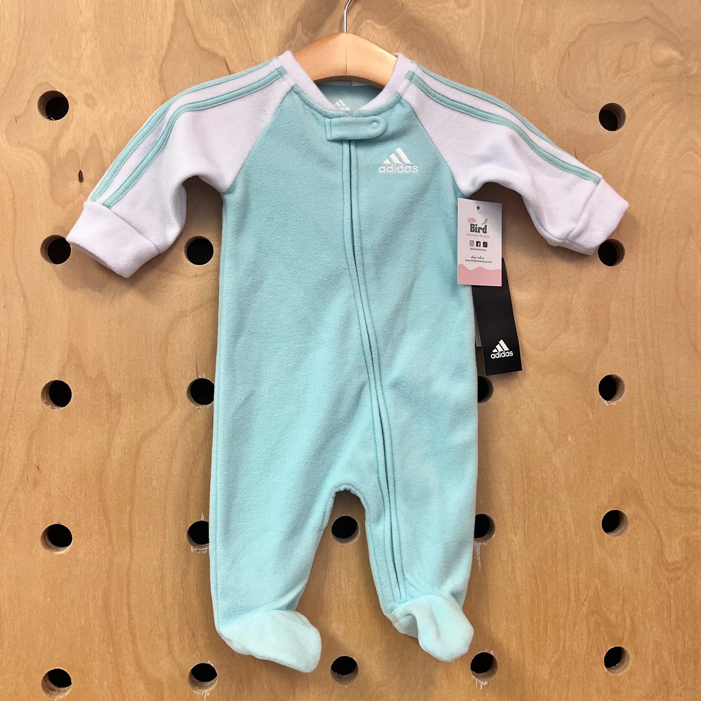 Mint + White Fleece Footies NEW!