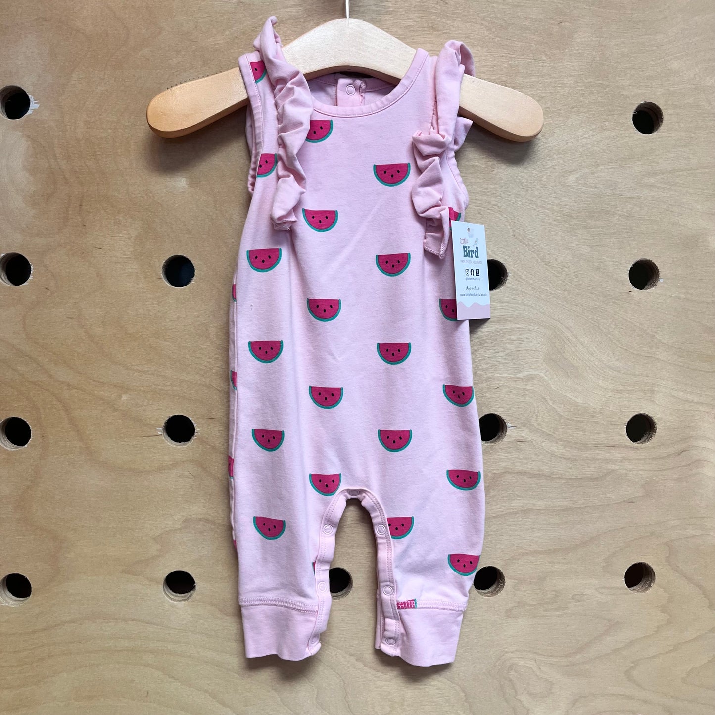 Pink Watermelons Ruffle Romper