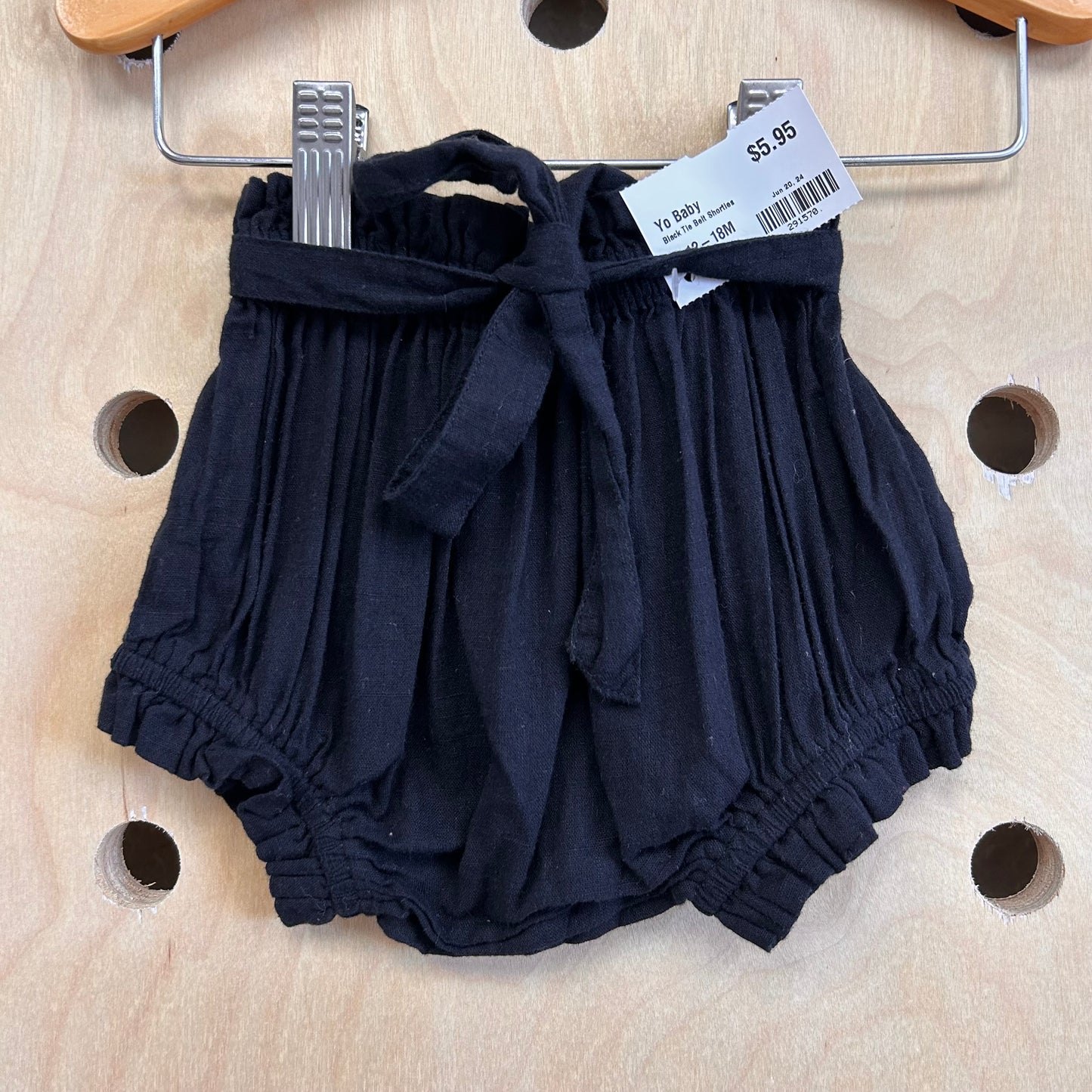 Black Tie Belt Shorties