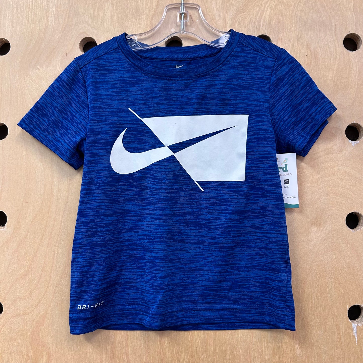 Blue + White Logo Dri Fit Tee