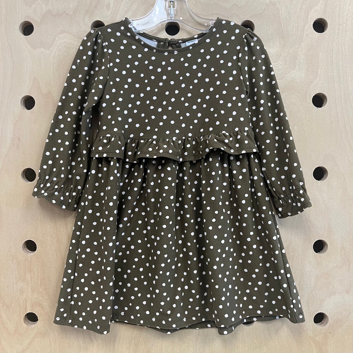 Green & White Polka Dot Dress