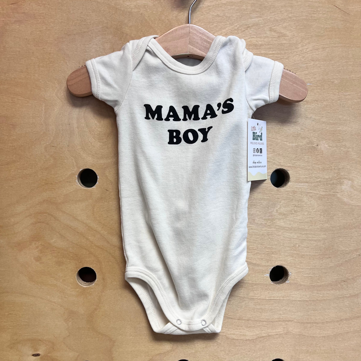 Cream Mama's Boy Bodysuit