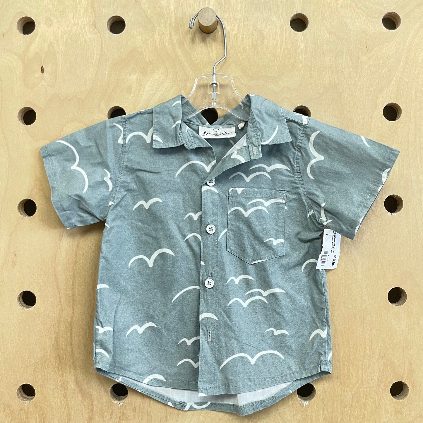 Blue Seagulls Button Up Shirt
