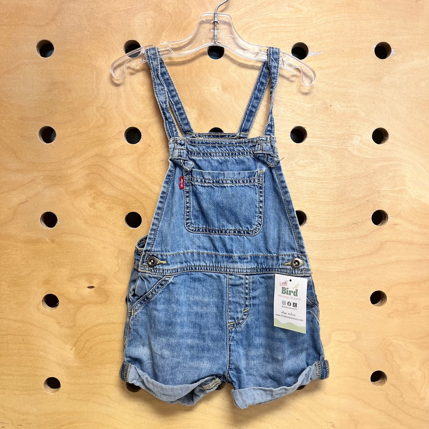 Cuffed Denim Shortralls