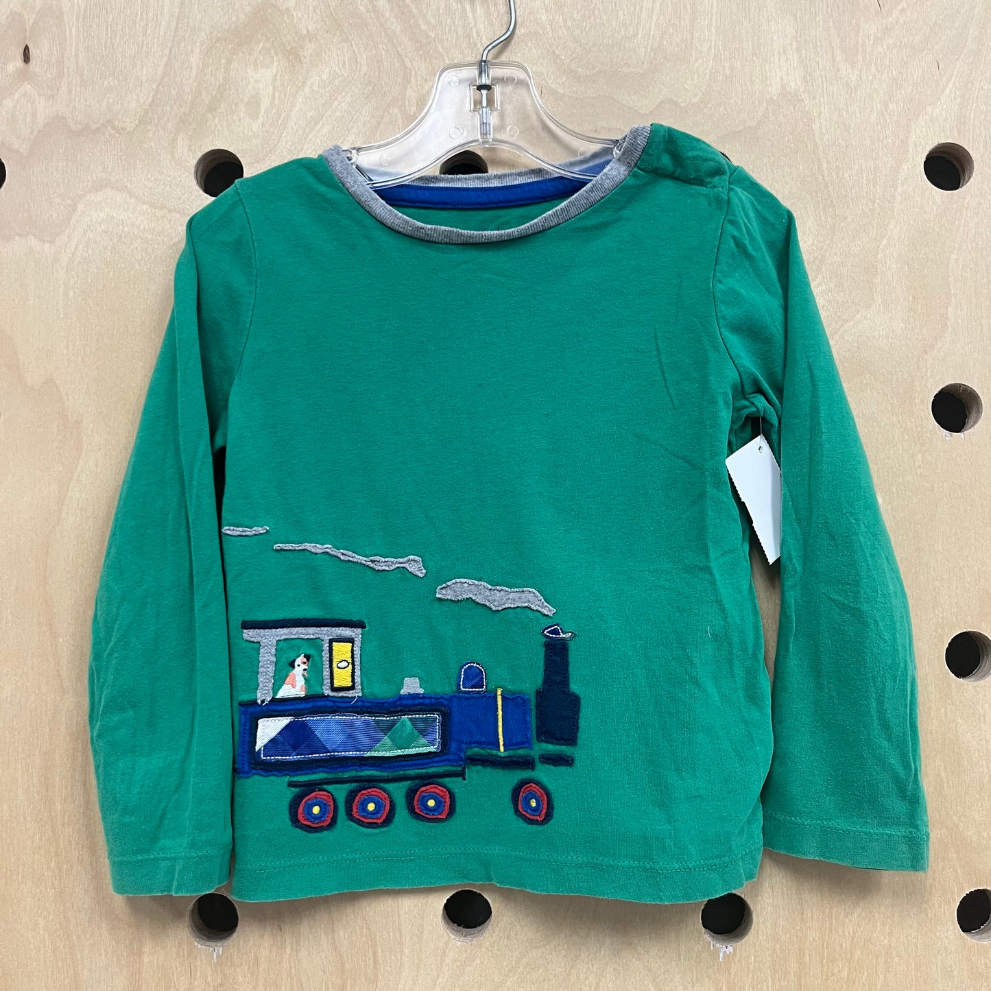 Green Train Patch LS Tee
