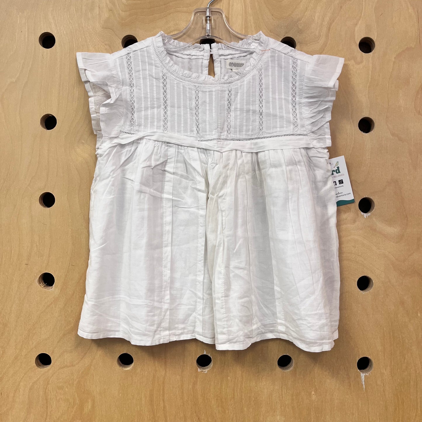 White Ruffle Collar Top NEW!