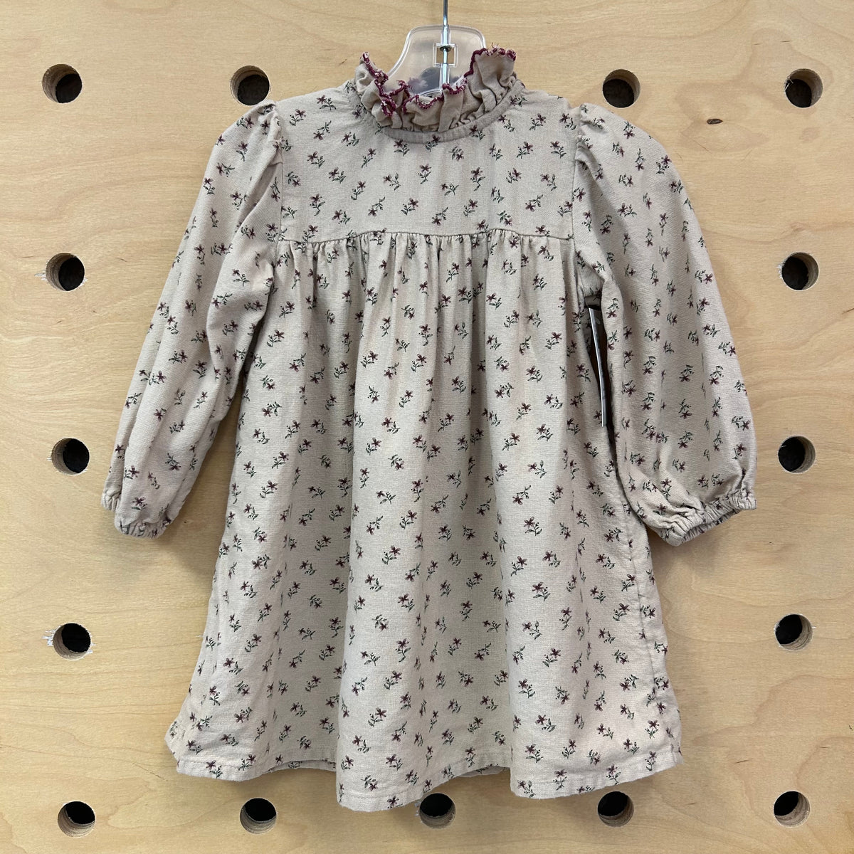 Beige Floral Dress