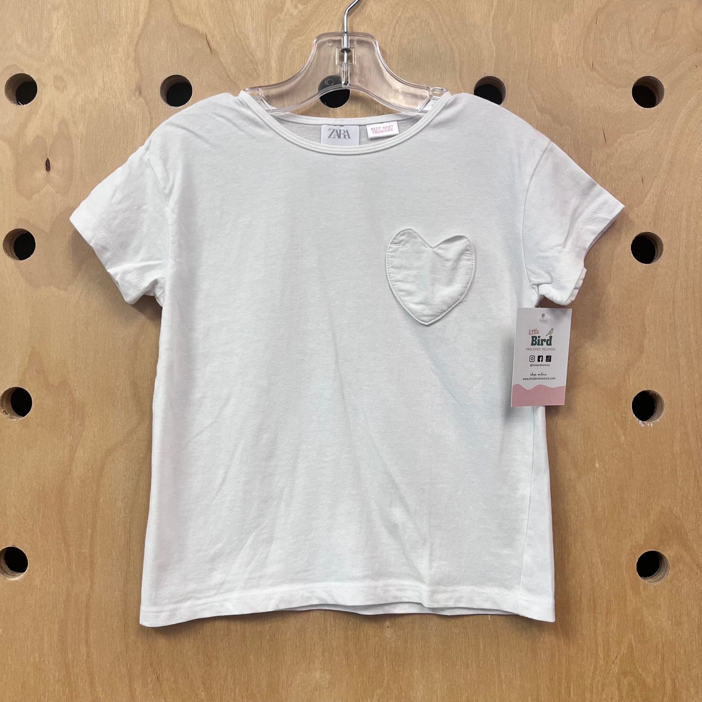 White Heart Pocket Tee
