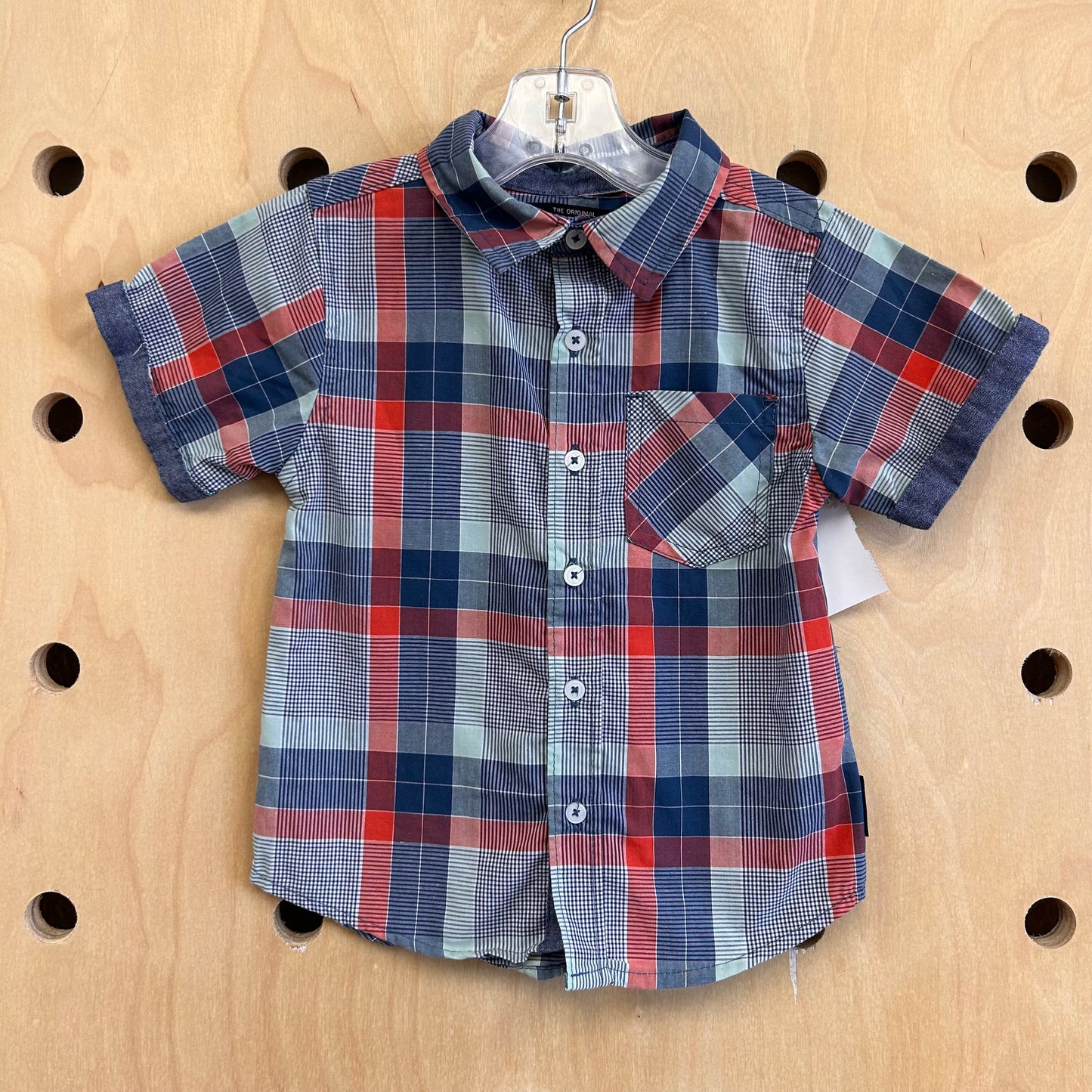 Blue Plaid Button Up Shirt