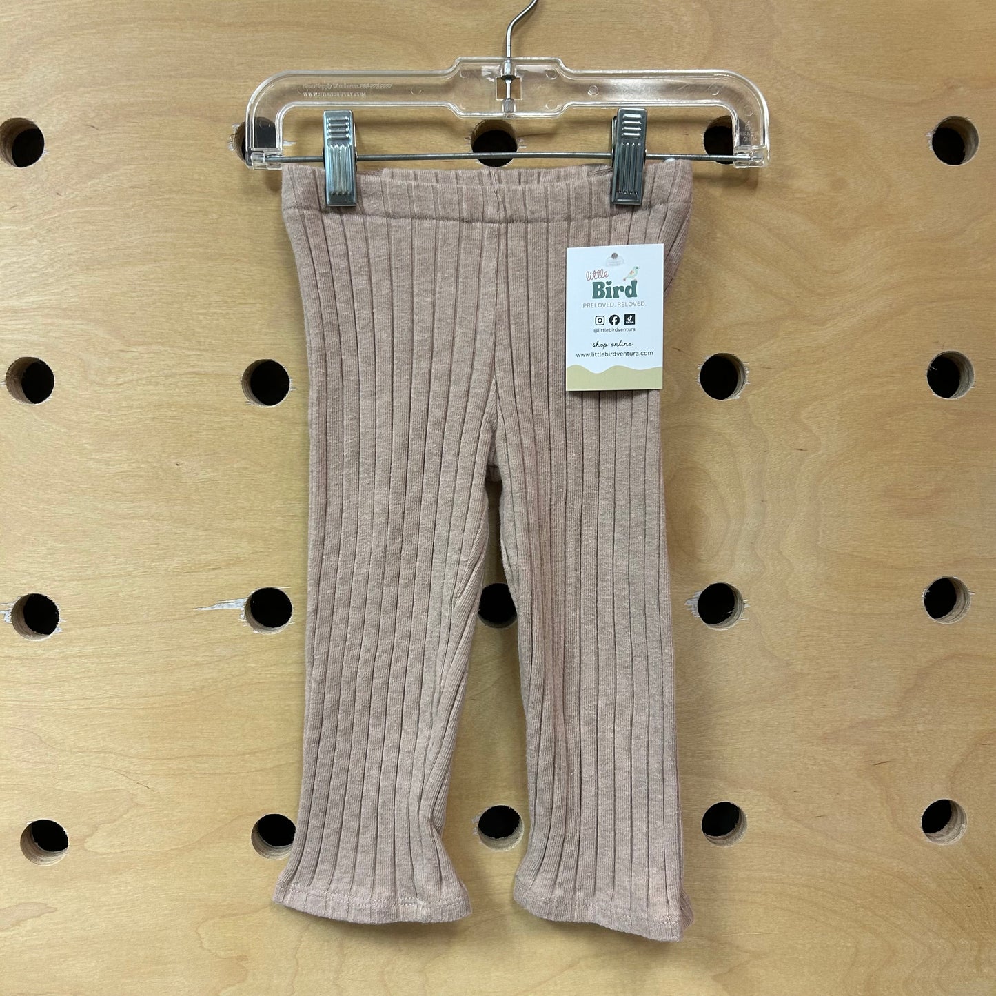 Tan Ribbed Soft Pants