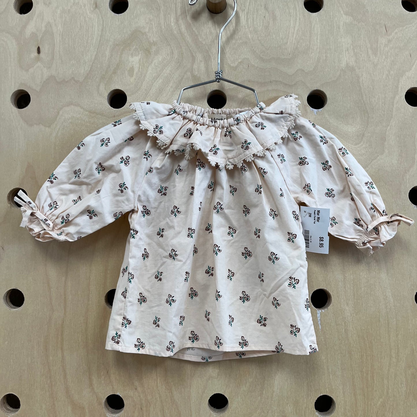 Peach Floral Top