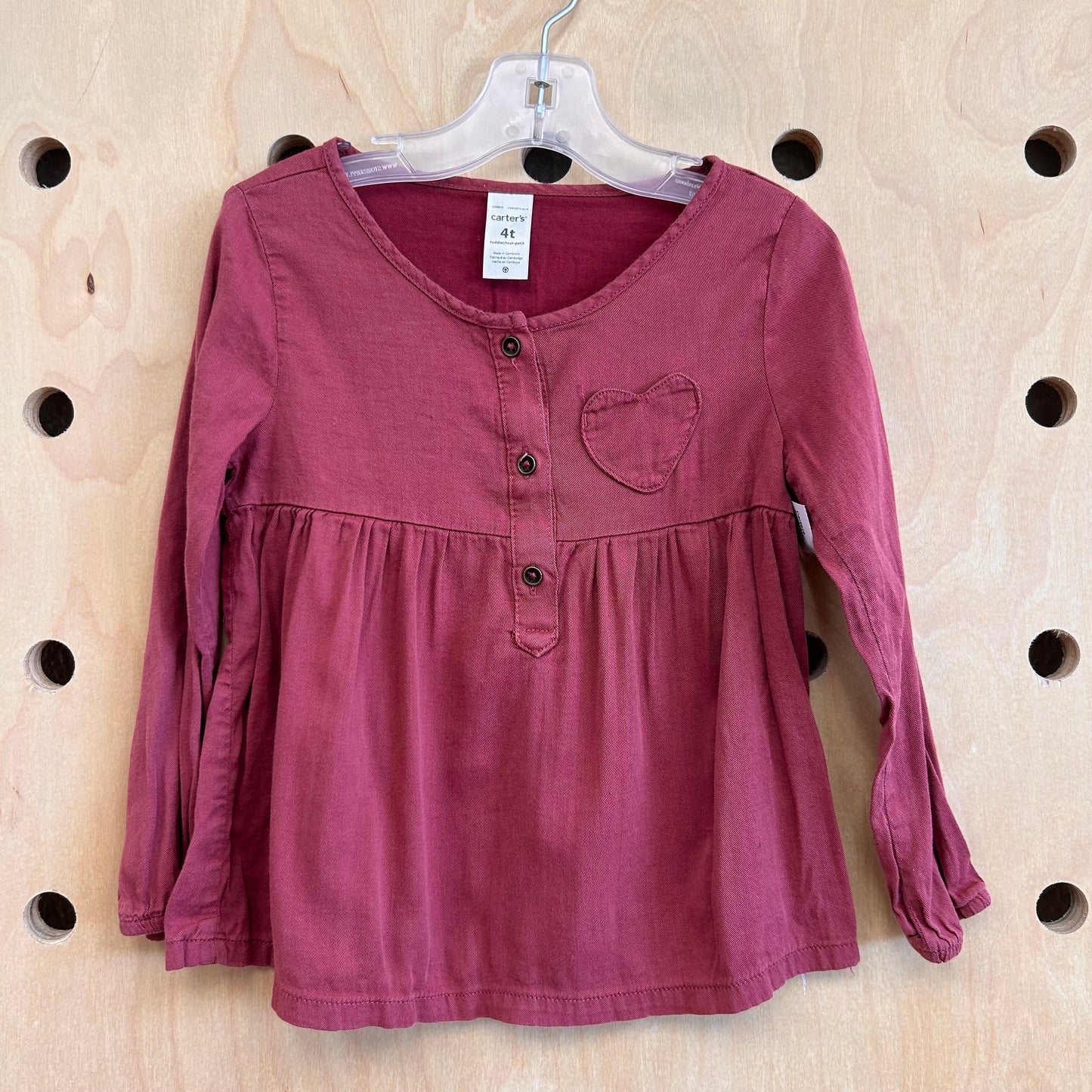 Maroon LS Top