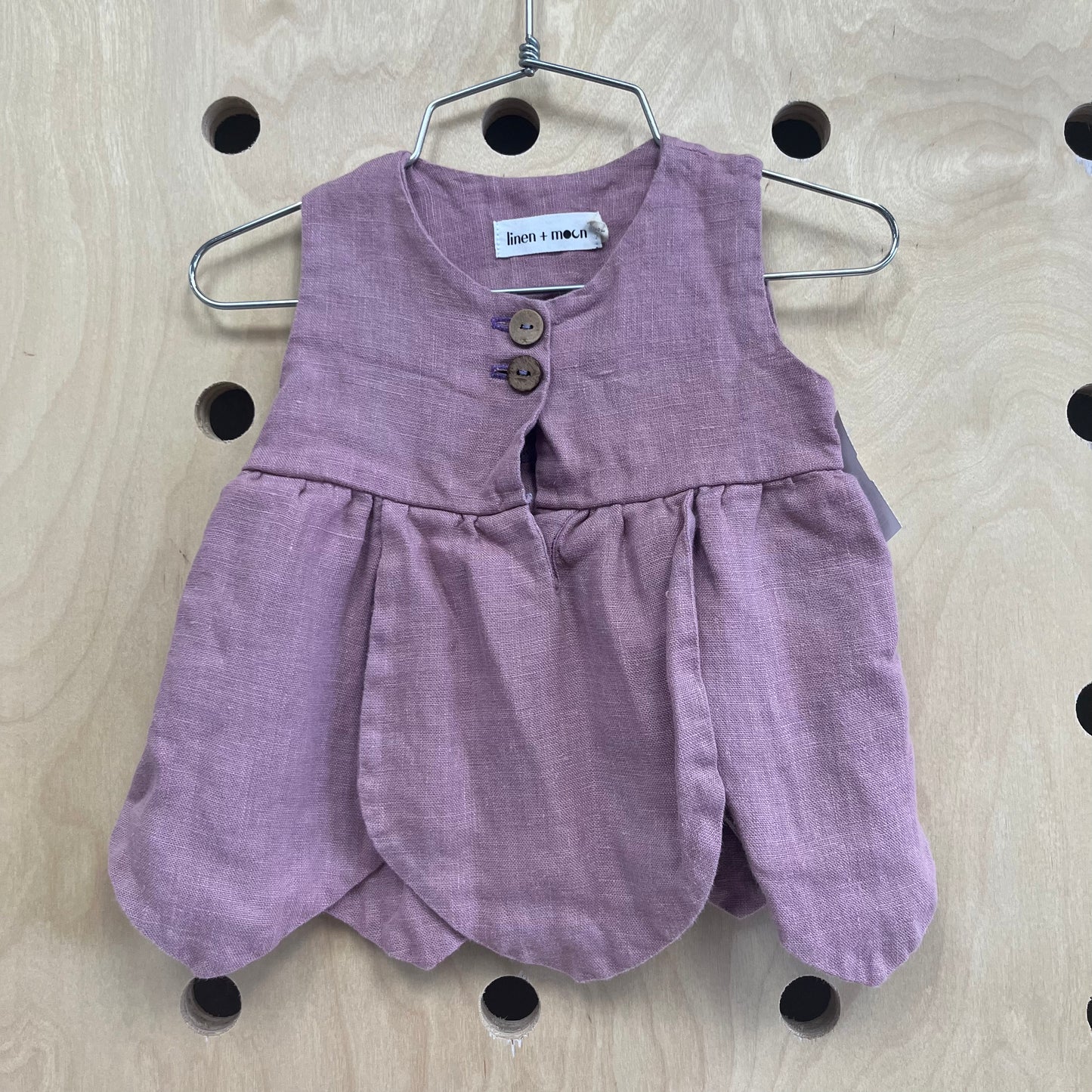 Lavender Linen Petal Tunic Top