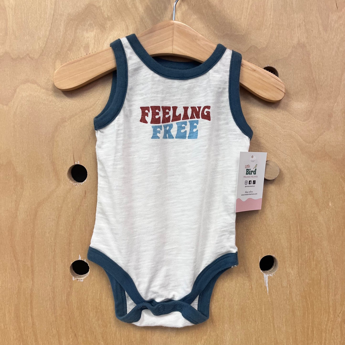 Blue Organic Feeling Free Bodysuit