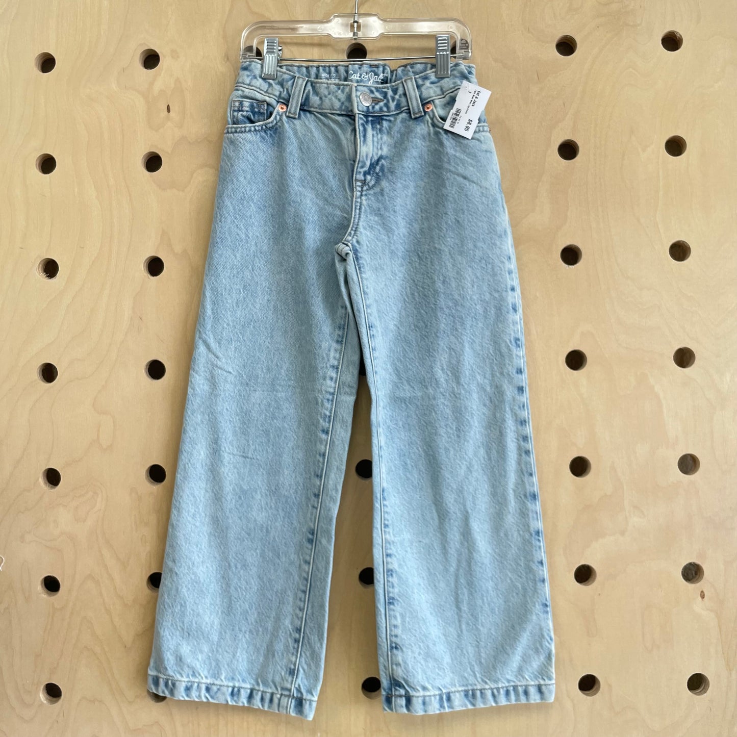 Light Wash Wide Leg Denim