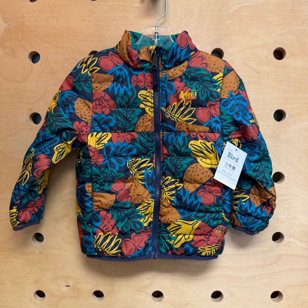 Black Leaf Down Reversible Jacket