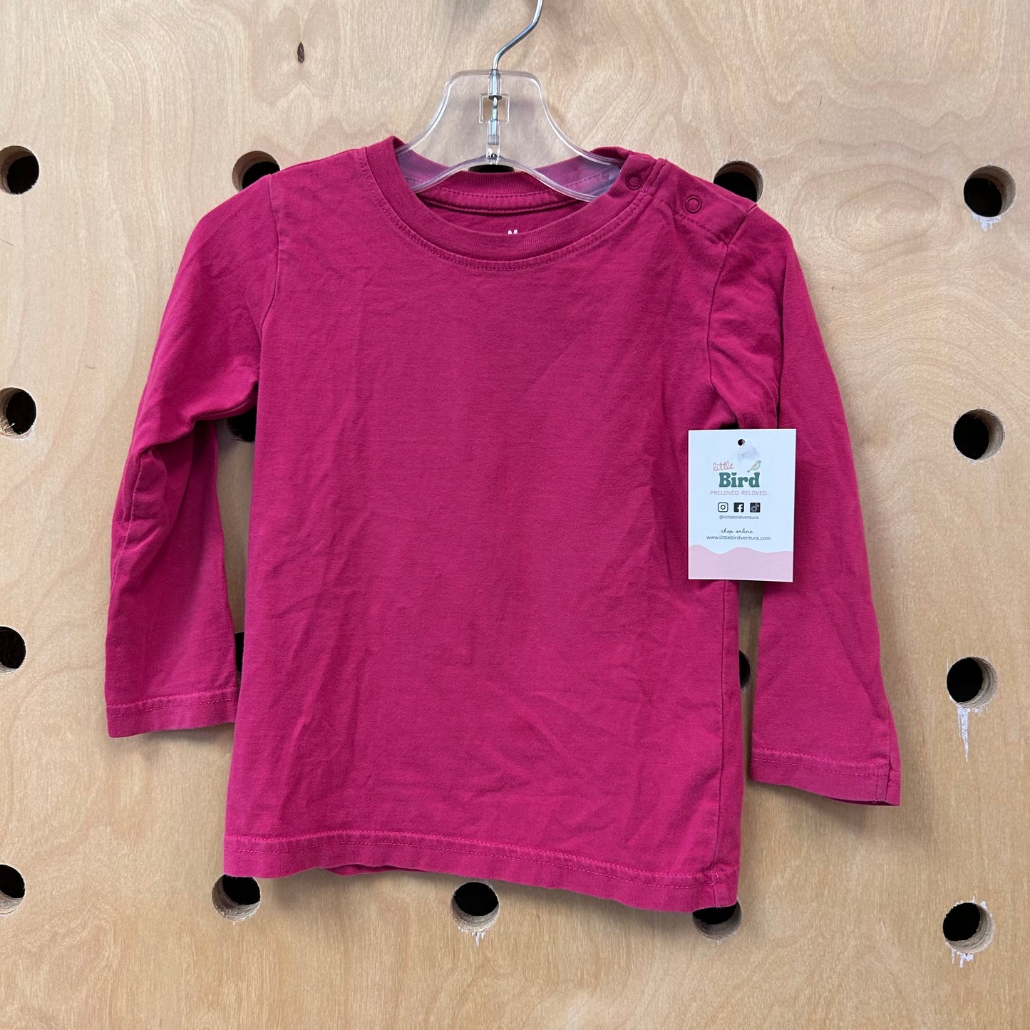 Pink Cotton Long Sleeve