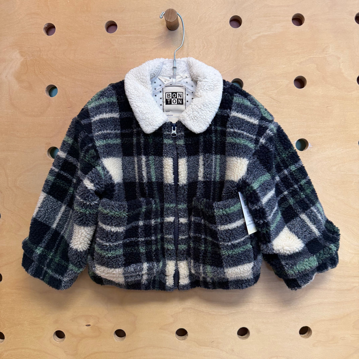 Blue/Green Fitz Plaid Bomber Jacket