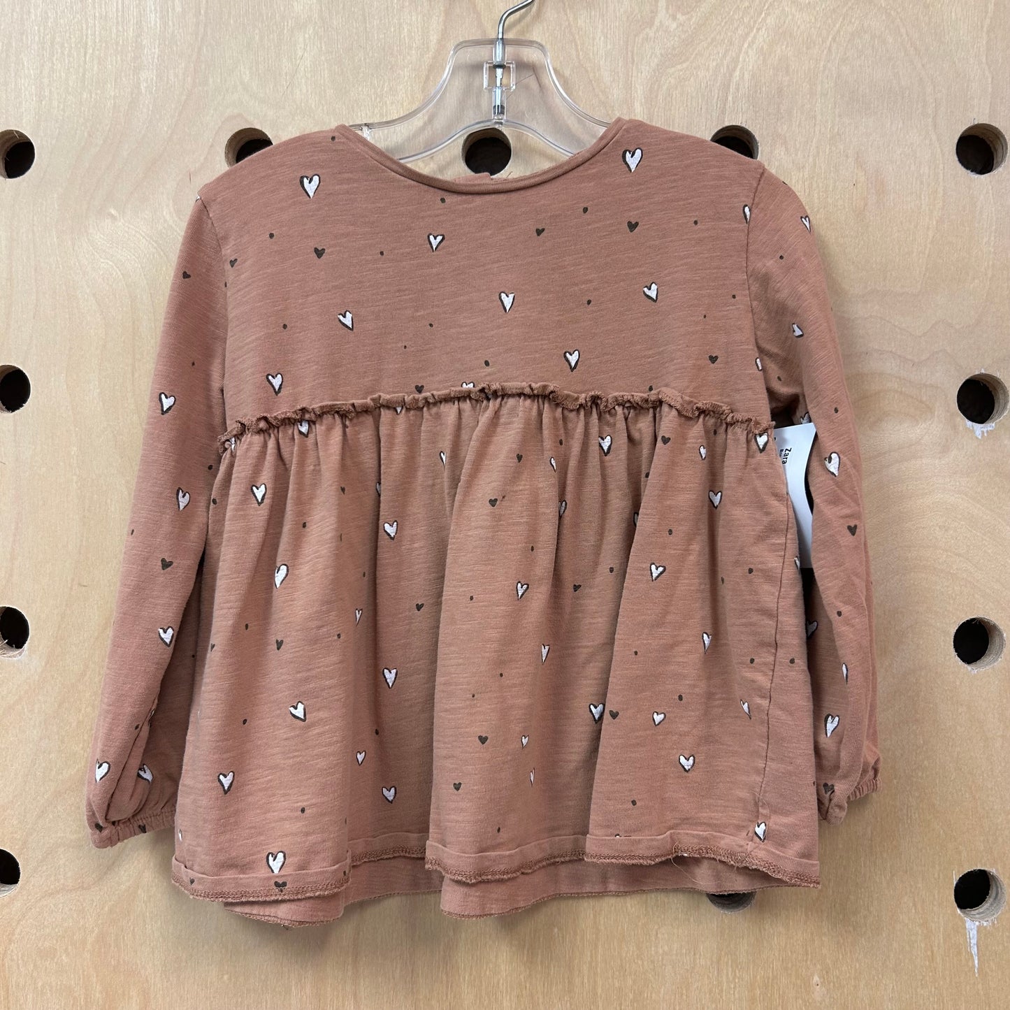 Brown Hearts Babydoll Top