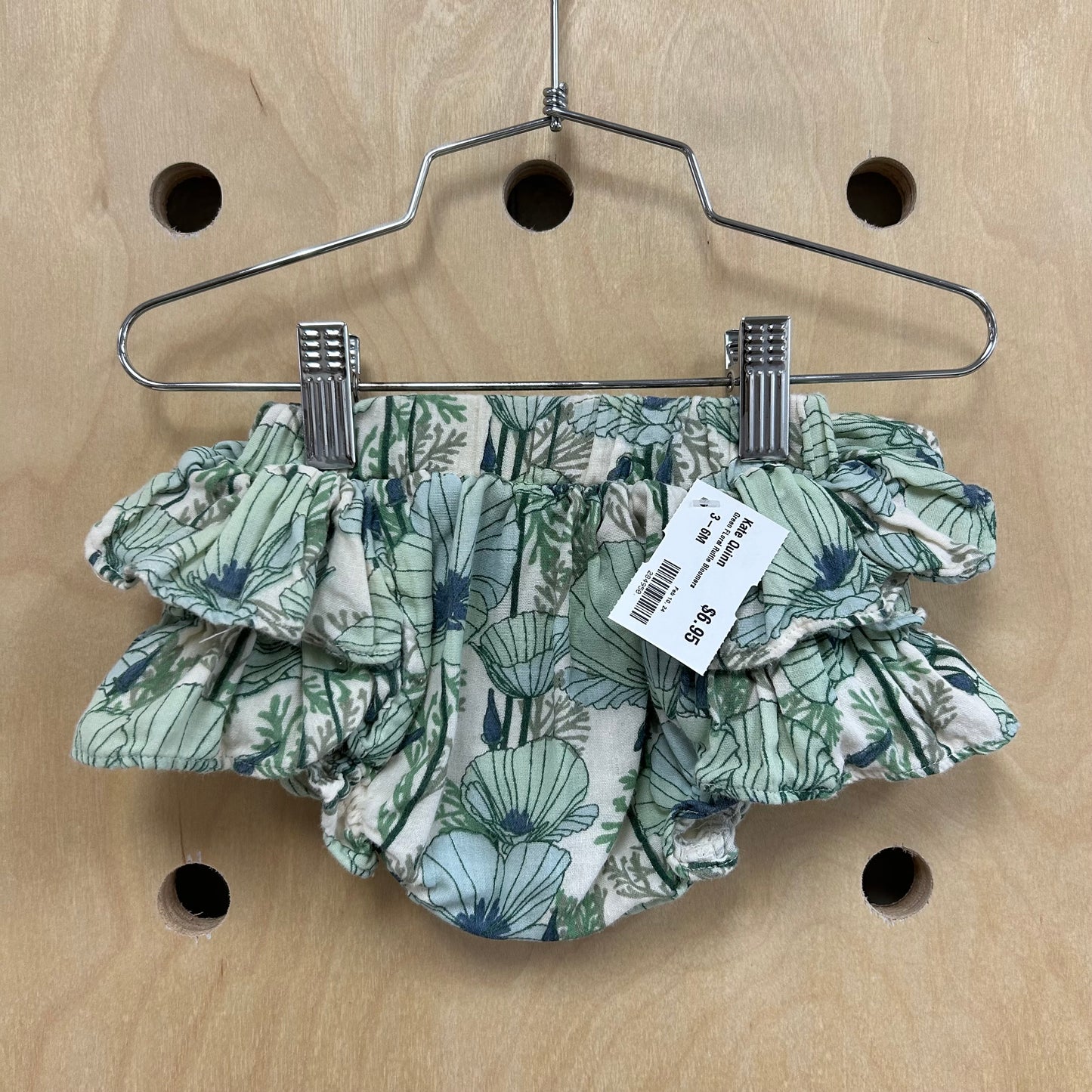 Green FLoral Ruffle Bloomers
