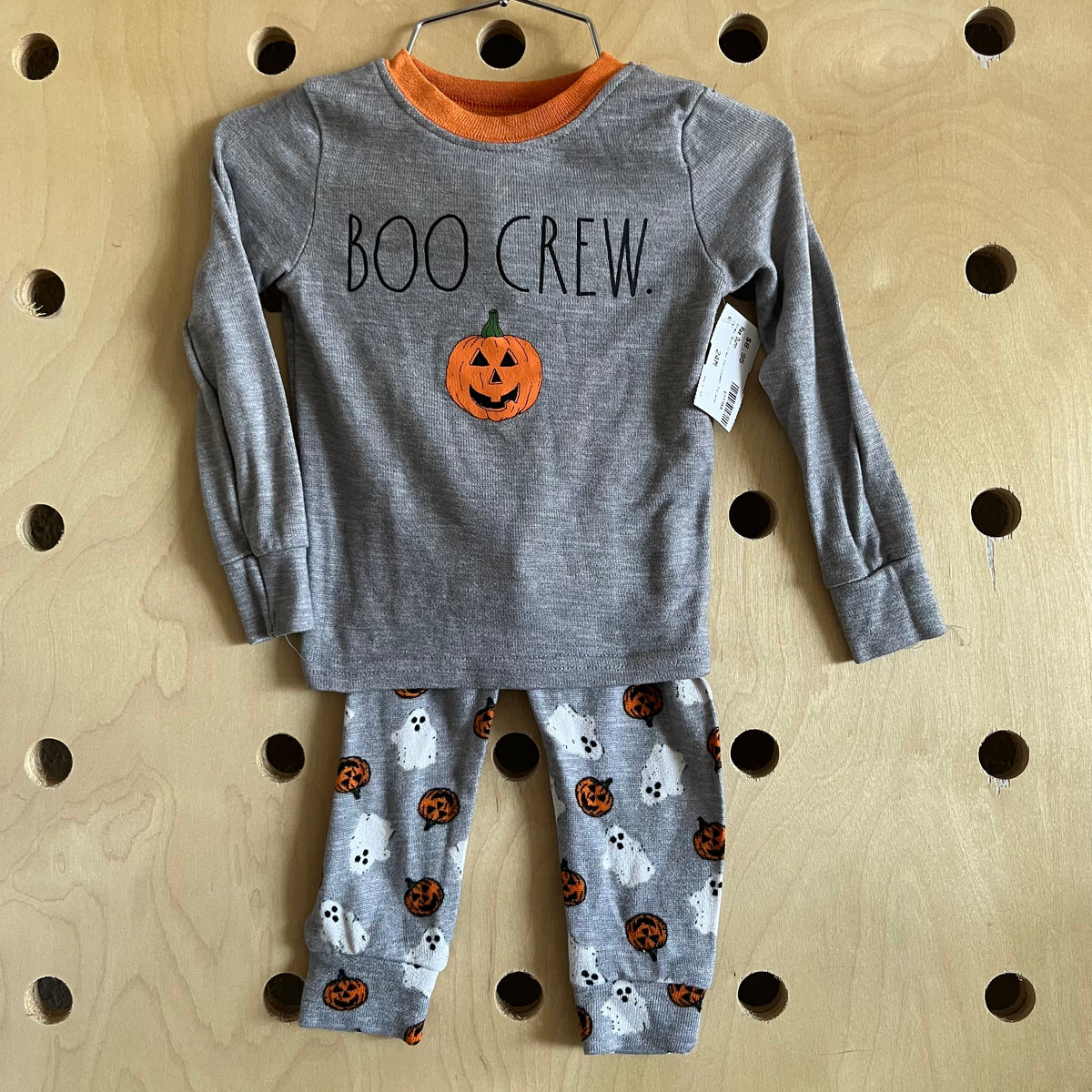 Grey Boo Crew Halloween Pajama Set
