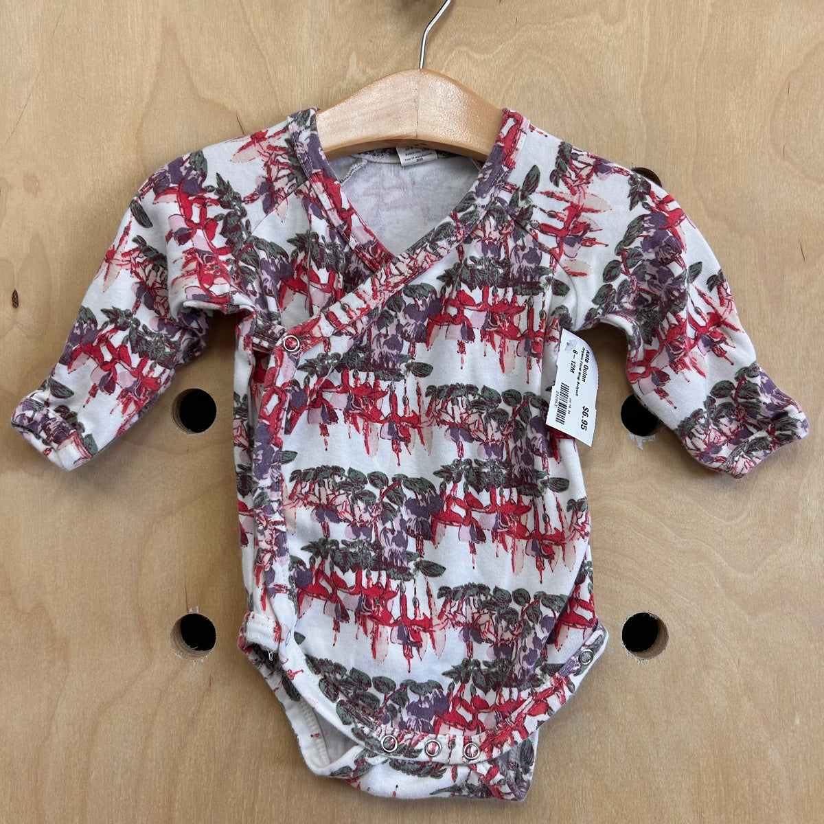 Organic Floral Wrap Bodysuit