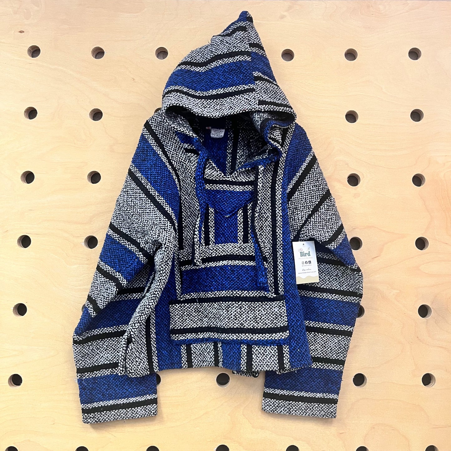 Blue & Black Baja Poncho