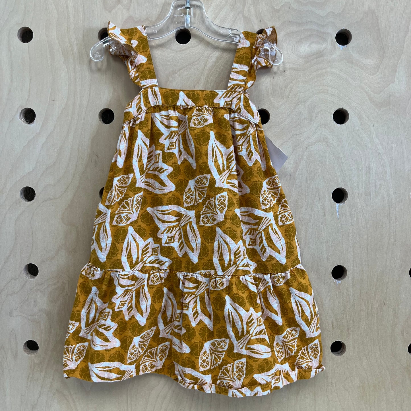 Yellow Tropical Floral Dress