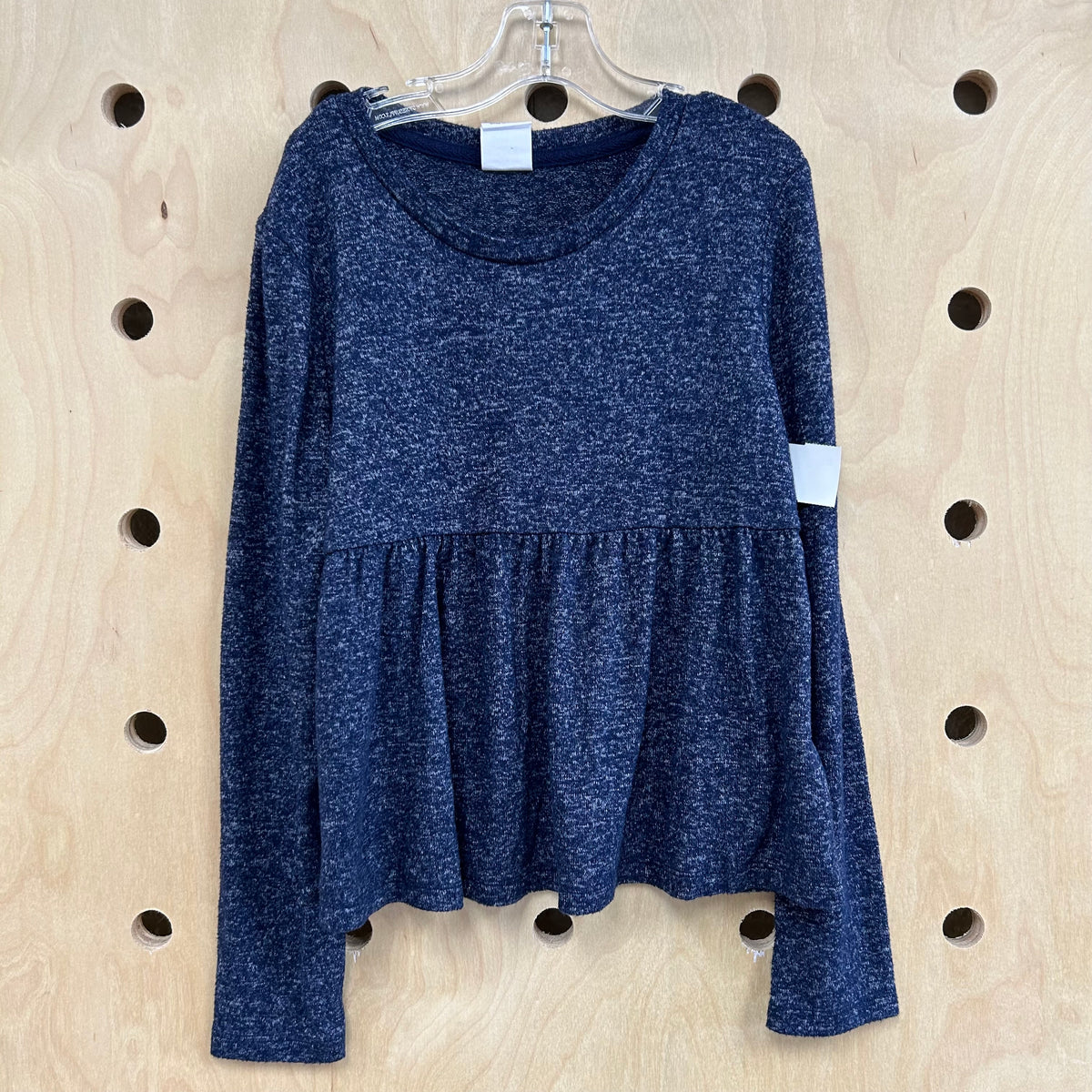 Heathered Blue Peplum Top