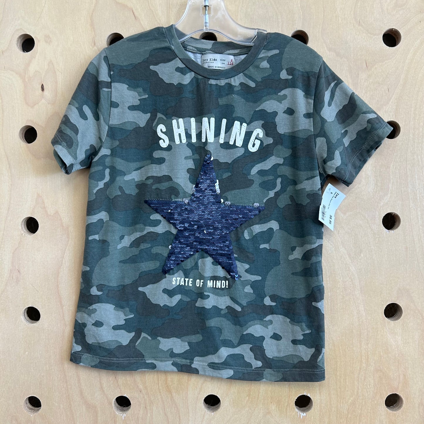Camo Flip Sequin Star Tee
