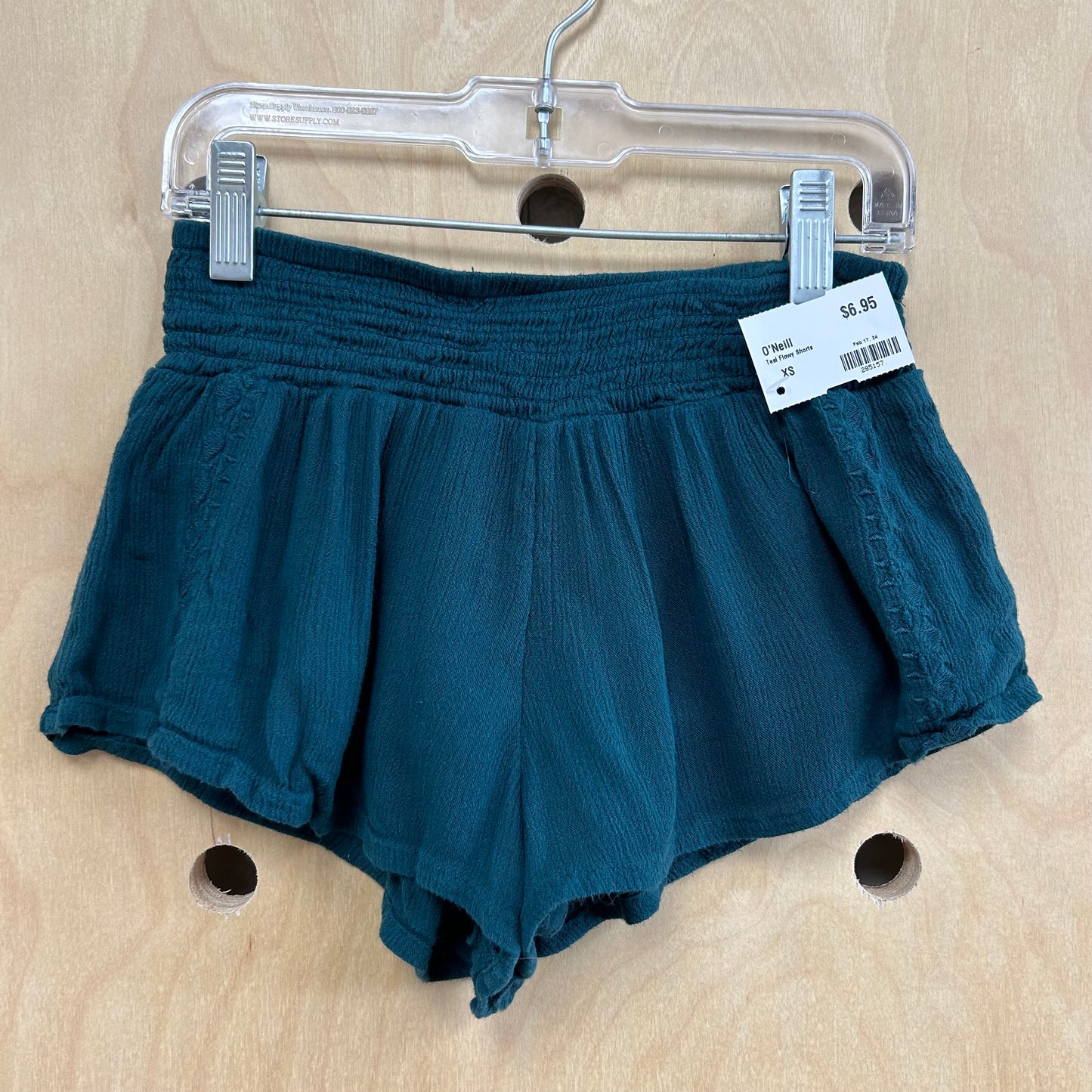 Teal Flowy Shorts