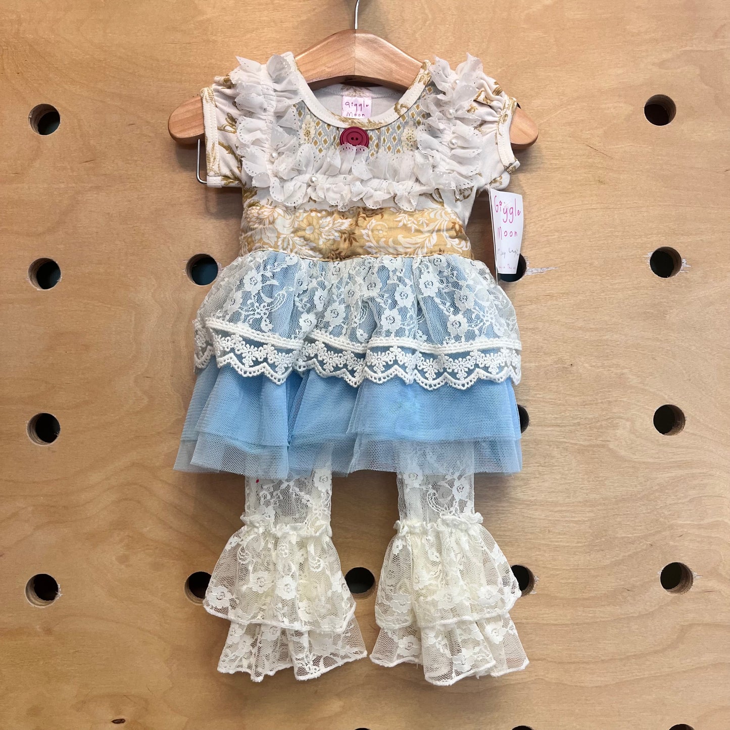 Cream/Blue Tulle Outfit NEW!