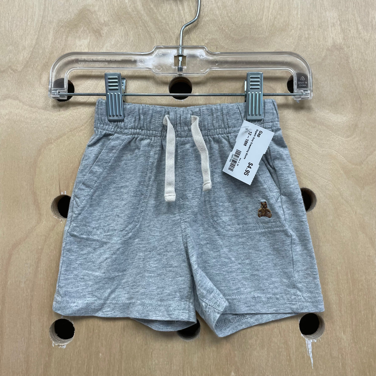 Organic Grey Drawstring Shorts