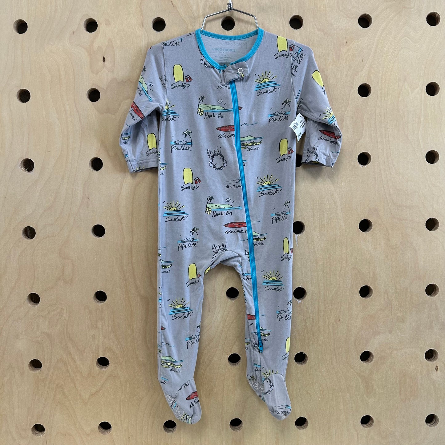 Grey Hawaii Bamboo Zippy