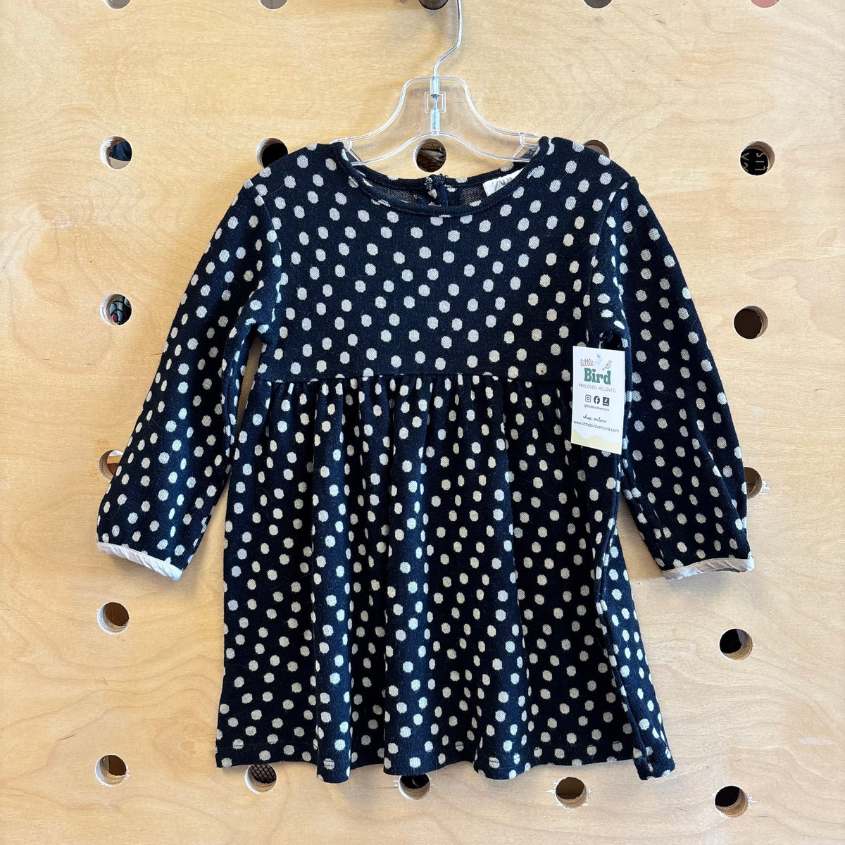 Black/Grey Polka Dot Dress