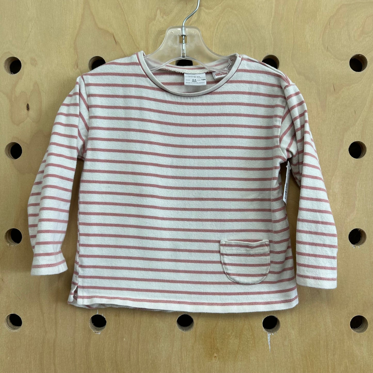 Pink + White Striped Pullover