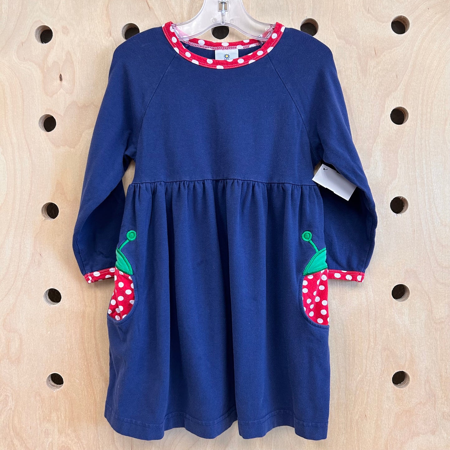 Navy Ladybug Pocket Dress