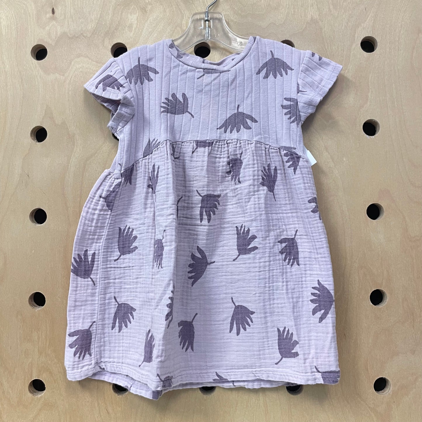 Lavender Ribbed Gauze Dress