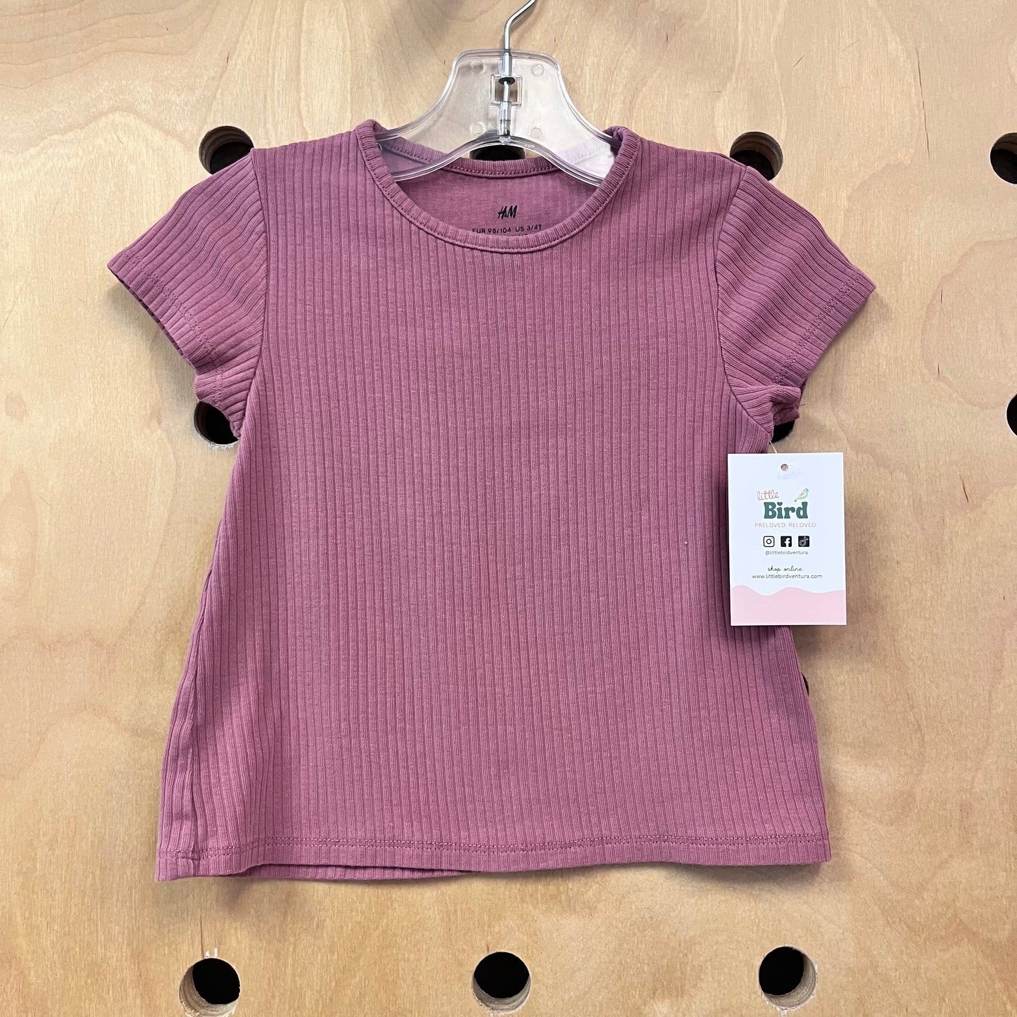 Pink Ribbed Top