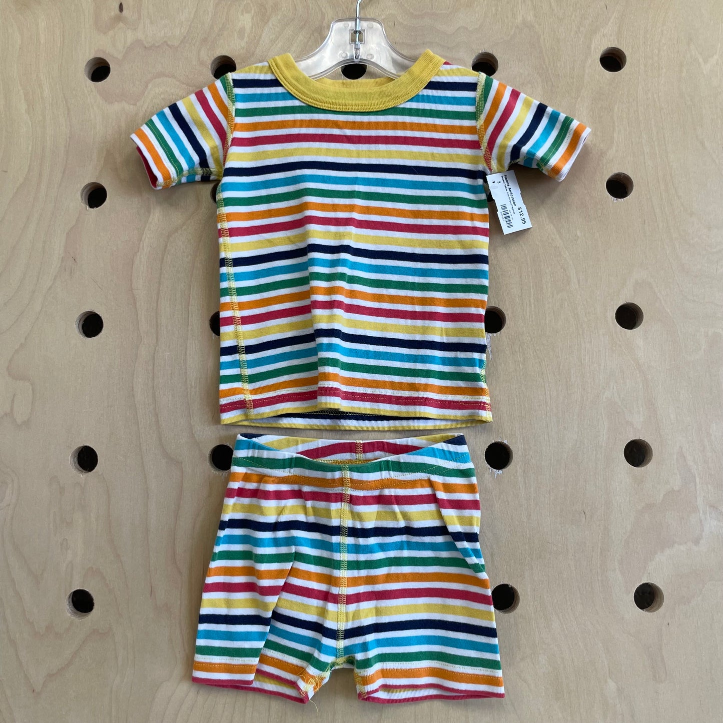 Organic Yellow Trim Striped Pajamas