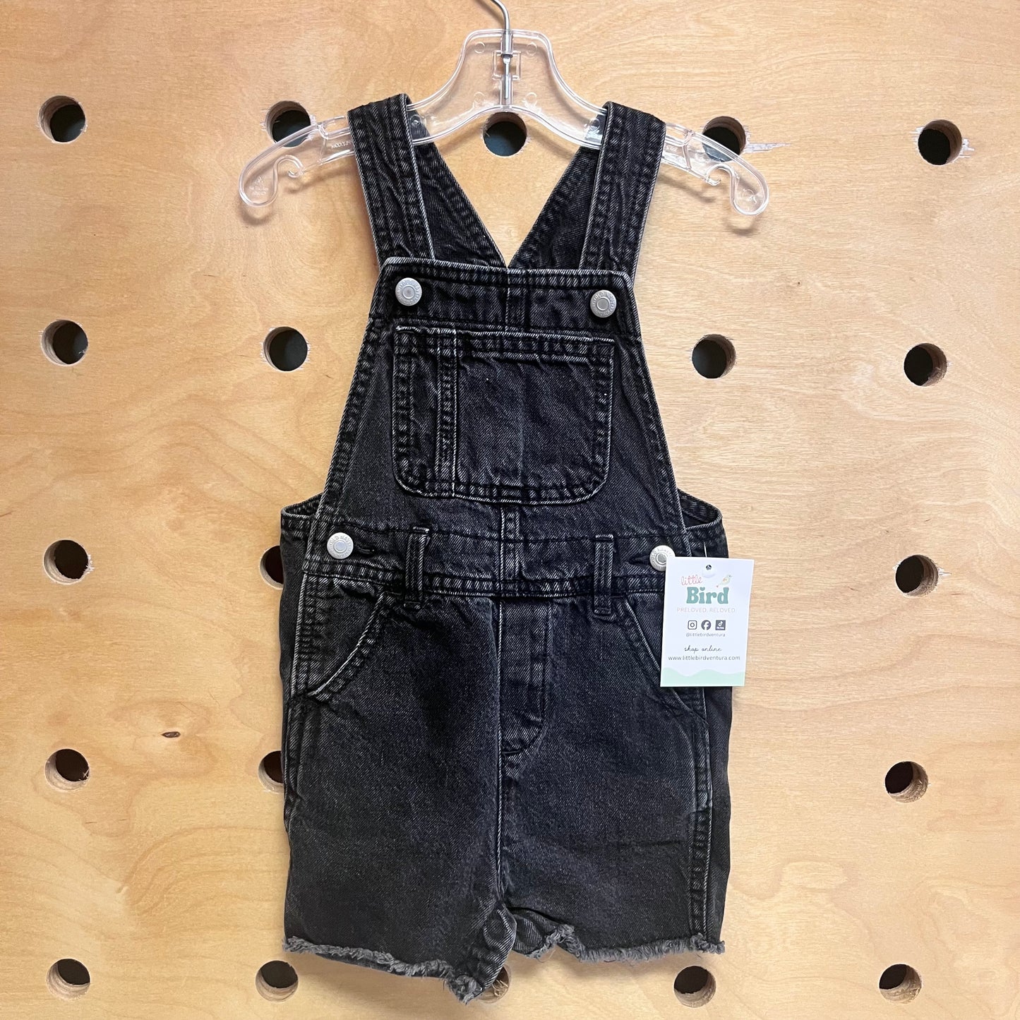 Black Denim Shortalls