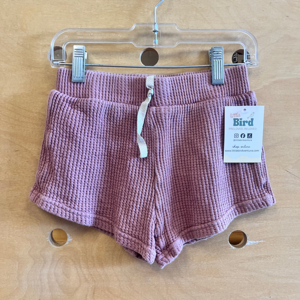Muave Waffle Knit Shorts