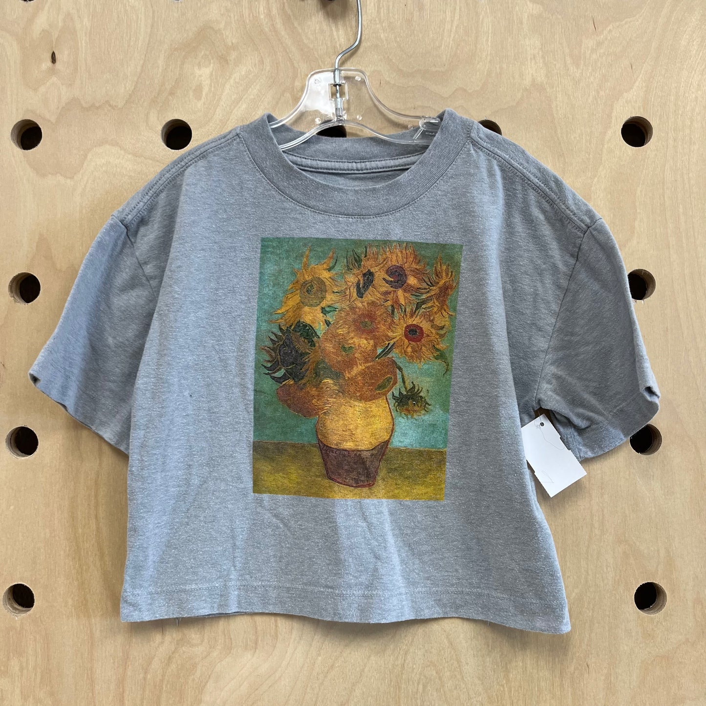 Grey Van Gogh Crop Tee