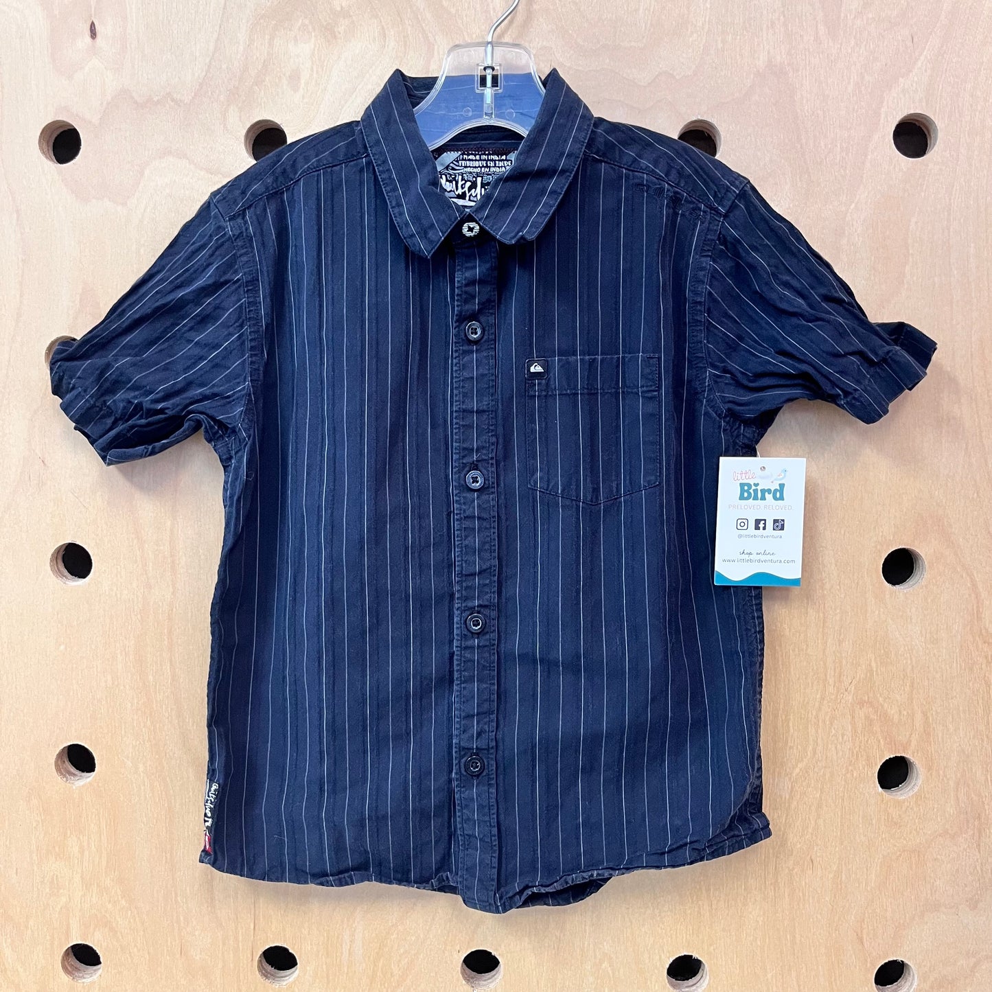 Black Striped Button Up Shirt