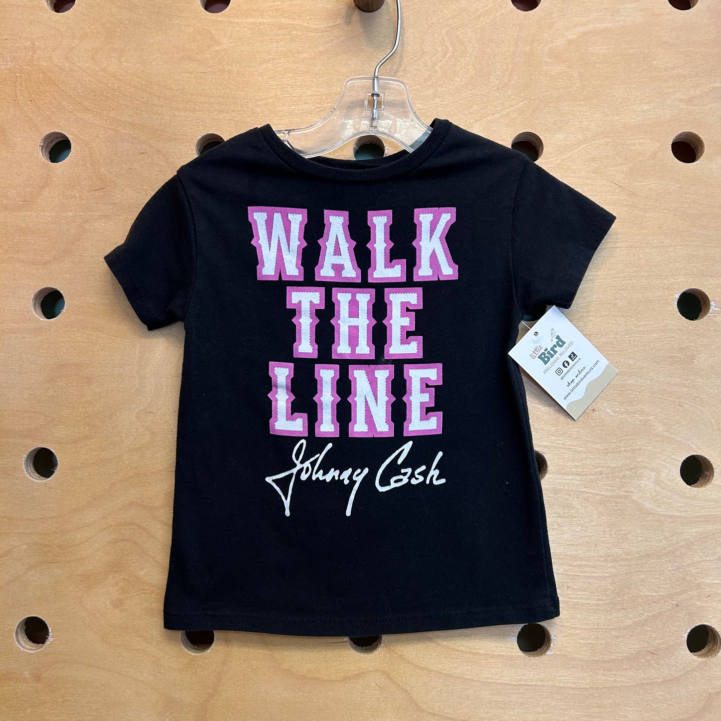 Black 'Walk The Line' Tee