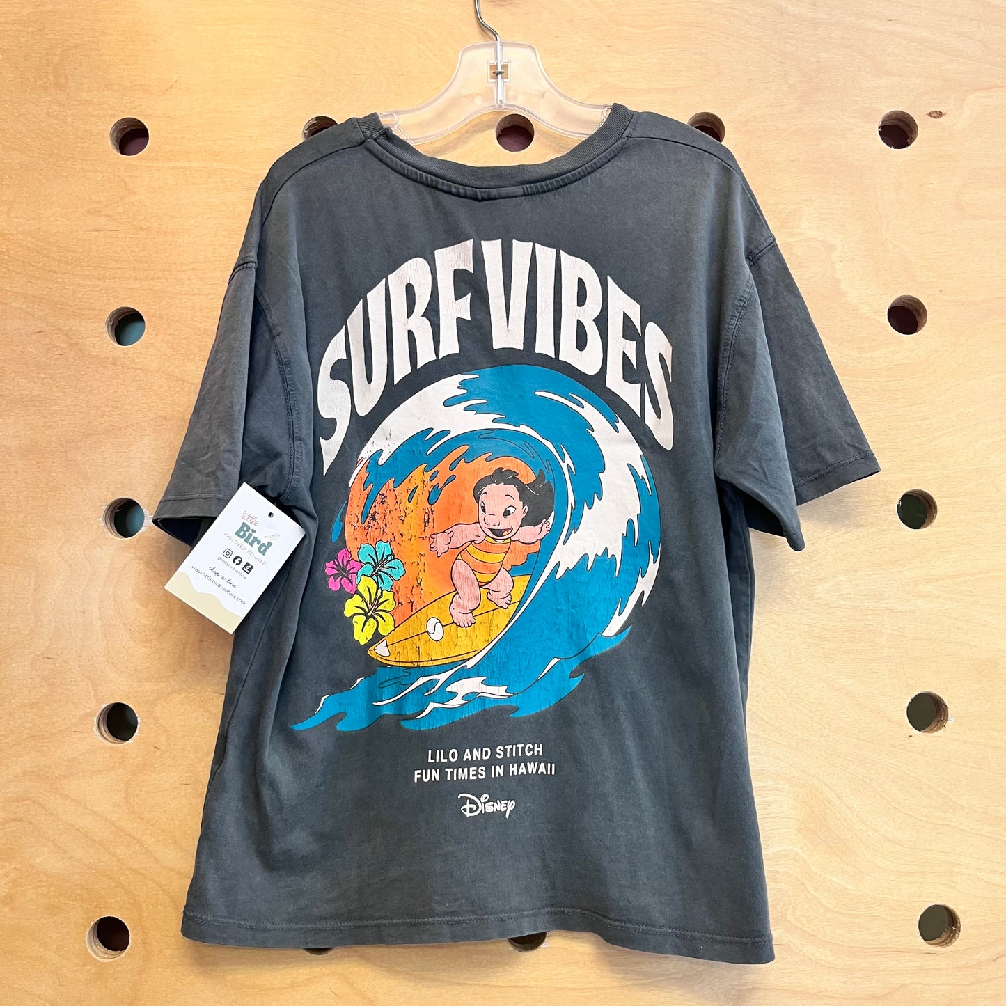 Grey Surf Vibes Lilo & Stitch Tee